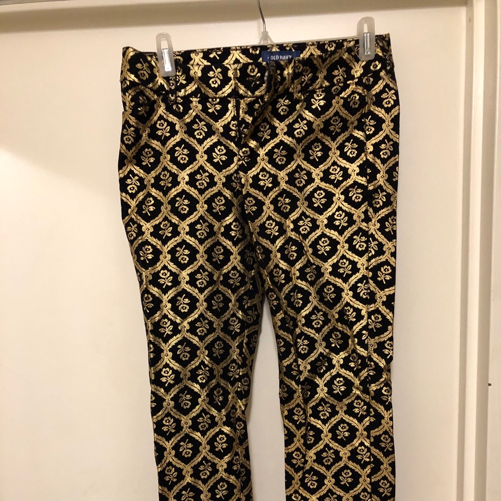 Old Navy Mid-Rise Pixie Black/Gold